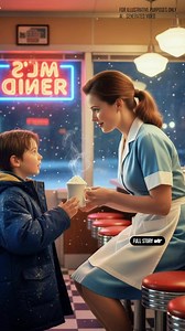 I Fed a Shivering Boy at a Diner—By Morning, a Billionaire Walked In With an Offer That Changed My Life It was one of those freezing Boston nights when the neon lights outside Mel’s Diner flickered like dying stars. I was finishing my eighth consecutive night shift when the bell above the door jingled softly. A boy—no more than twelve—stood there, shivering, his coat far too big and his eyes full of quiet fear. “Hey, sweetheart,” I said gently. “You’re freezing. Come sit down.” He hesitated, the