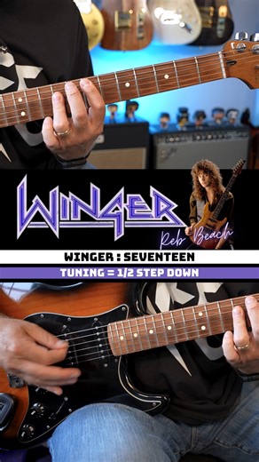 Seventeen guitar riff by Reb Beach/Winger. Get the tab for this riff in my riff course. Learn 240 killer guitar riffs like this inside my online course, GuitArmy Riff Factory. | GuitArmy