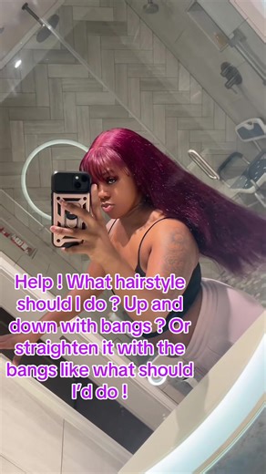 What style should I do with the china bangs ? #wigtok #bangs #advice #redhair