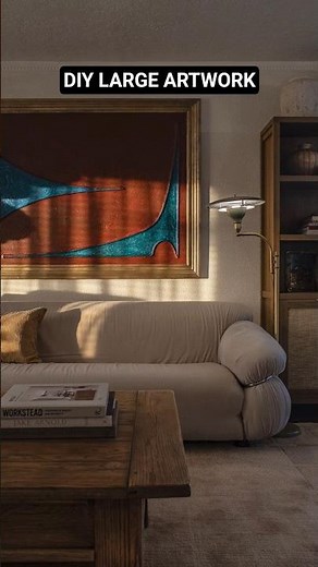 DIY Large Wall Art For Living Room #artwork #art #diyhomedecor #wallart #homedecor #interiordesign