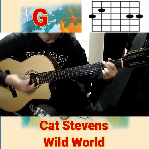 Wild world, Cat Stevens + acordes para guitarra #tutorial #music #cover
