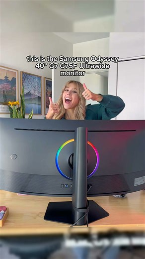 三星（SAMSUNG）40英寸 G75F 4K带鱼屏 180Hz HVA 1000R曲面 HDR600 超薄 玄龙骑士 电竞显示器 LS40FG756ECX