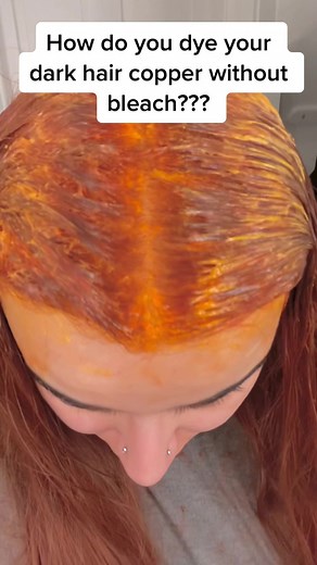 How I get my DARK hair, vibrant copper NO BLEACH! The one and only ‘Loreal hicolor highlights’ in shade copper! #redhair #ariel #copperhair #gingerhair #redhead #auburn #loreal #hairdye #orangehair #carrottop #ginger #nobleachhairdye #longhair #diy