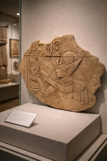 Pharaoh Ra Relief Sculpture | Solar Ankh Wall Art, Museum Bas Relief - Etsy