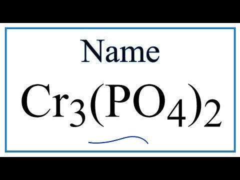 How to Write the Name for Cr3(PO4)2