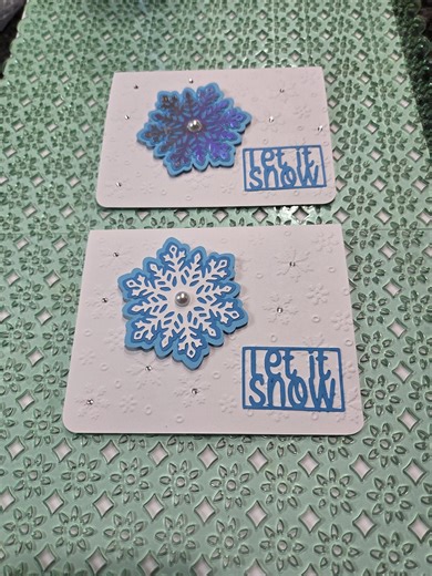 Snowflake CARD Interactive-snowflake Spins While Rhinestones Twinkle Around It. Let It Snow, Blank Inside - Etsy