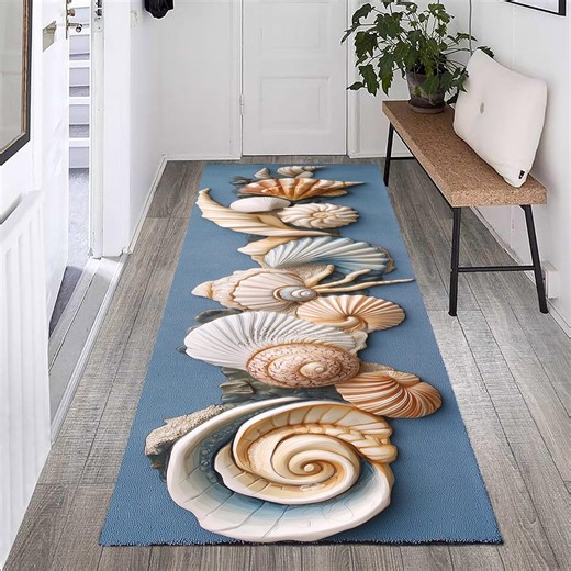 Seashells Rug: Beach - Etsy