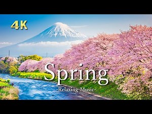 【4K】春の絶景｜ピアノのリラックス音楽と美しい大自然の景色｜Spring