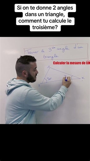 Calculer la mesure d’un angle dans un triangles #maths #géométrie #triangle #angle