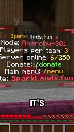 SparkLands — freedom, survival, and real anarchy. #sparklands #minecraft #minecraftserver #gaming