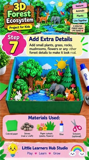 3D Forest Ecosystem Project 🌿 | Easy School Science Project | Step-by-Step Model