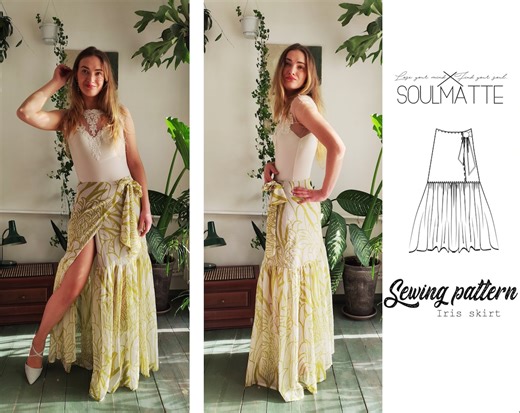 Mermaid Wrap Skirt Sewing Pattern, Beginner Friendly (PDF Pattern) - Etsy Australia