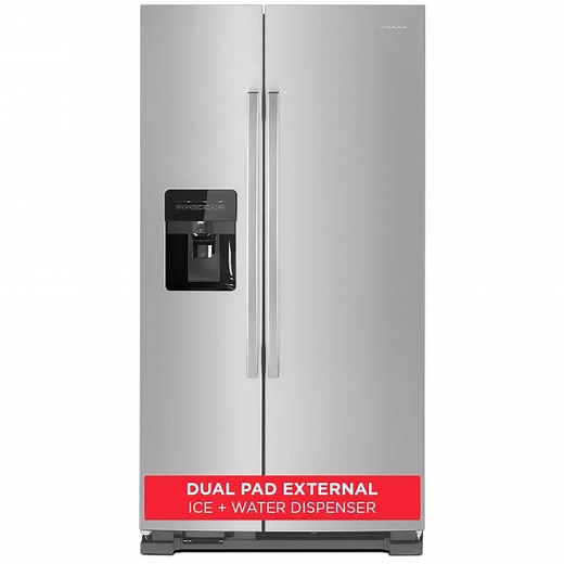 Reviews for Amana 24.6 cu. ft. Side by Side Refrigerator with Dual Pad External Ice and Water Dispenser in Stainless Steel | Pg 2 - The Home Depot