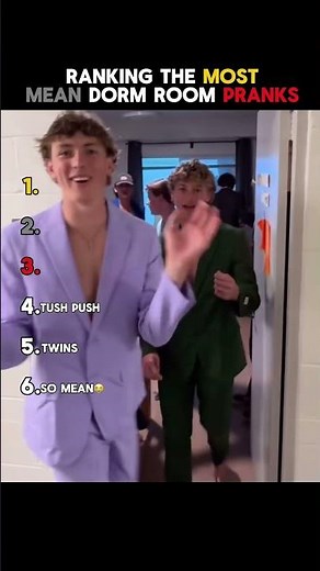 Ranking Harmless Dorm Pranks