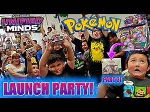 HUGE NEW POKEMON CARDS BOOSTER BOX BATTLE! THE BIGGEST UNIFIED MINDS LAUNCH PARTY AT PSYCHO TURTLE!