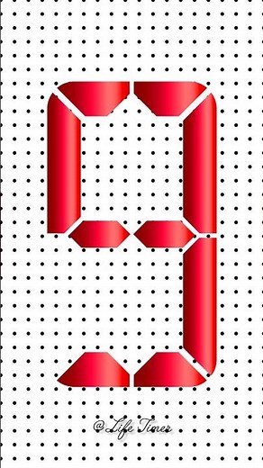 ❤️ Red Digital Countdown | 9 to 0 with Voice #countdown #timer #shorts