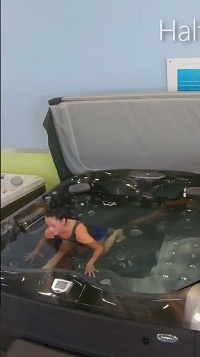 Hot Tub Yoga - Hamstring stretch with Rebecca at Premium Pool and Spa