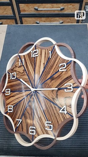 1.7M views · 69K reactions | Luxury Wooden Clock | Zebrawood, Walnut & Maple with Blue Epoxy Resin ✨️ | FxP art | Facebook