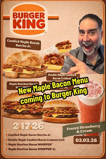 New Maple Bacon Menu at Burger King Launching Soon