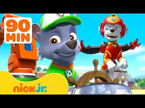 PAW Patrol Rocky's Earth Day Rescues! w/ Marshall ♻️ 90 Minute Compilation | Nick Jr.