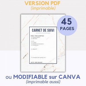 CARNET DE SUIVI de séance - pour professionnels (thérapeutes, sophrologues.) - anamnèse, fiche séance, synthèse - téléchargement numérique - Etsy France