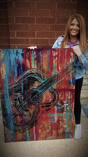Exploring Abstract Guitar Painting by St. Louis Artists