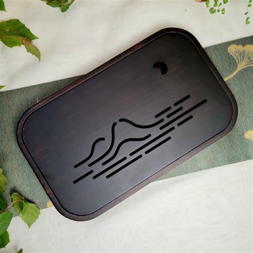 Luxury Bamboo Tea Tray Gongfu Cha, Chinese Tea Ceremony Tray With Water Tray, Kung Fu Tea Tray, Dark Bamboo Tea Board, Tea Brewing Tray - Etsy