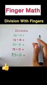 Magic Math with Fingers /Division with Fingers/Finger Math /Finger Abacus #shorts