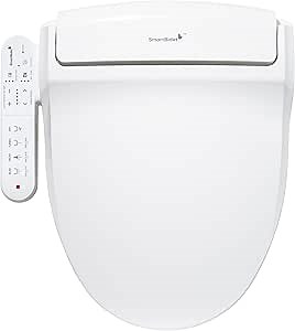 SmartBidet® SB-2000WR Electric Smart Bidet Toilet Seat with Heated Seat, Warm Air Dryer, Temperature Control Wash, and Control Panel, Round Seat