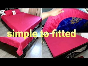 Fitted Bedsheet | Simple To Fitted double bedsheet | DIY bedsheet | ‪@shobhaboutique1207‬