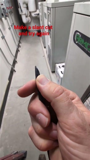 trick on how to pull pitot tube through conduit #hvac