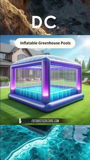 Inflatable Greenhouse Pools: Collection Of Inflatable Swimming Pool Models Inspired By Greenhouses