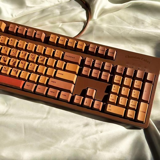 Chocolate Theme Keycaps & Keyboard Set | 104 Key Full Size | Handmade Double-shot PBT | Hot-swap Mechanical Keyboard | Gift Ready Luxury Box - Etsy