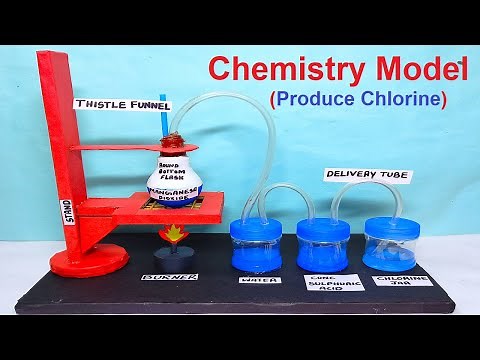 chemistry project model 3d making on preparation or produce of chlorine science | howtofunda