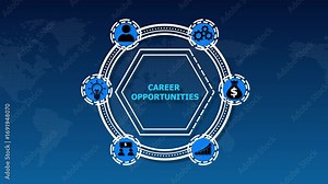 Career opportunities icon showing job openings, professional growth, and employment options.