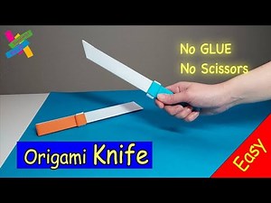 Origami KNIFE - NO GLUE, NO SCISSORS | How to fold paper knife | DIY | How to make | Fold Tutorial