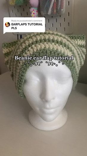 Crochet Cat Beanie with Ear Flap Tutorial