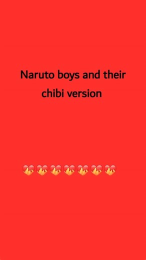 Naruto boys and their chibi version