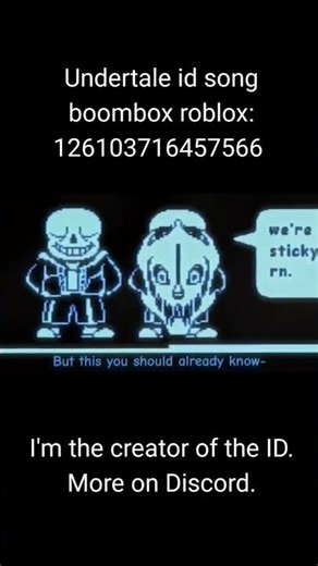 Undertale id song boombox roblox #roblox #роблокс #undertale #boombox #song #music #sans #paradox
