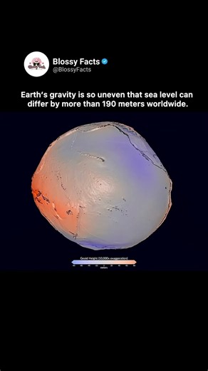 This bizarre Earth is 10,000 x exaggerated but the gravity differences are real.