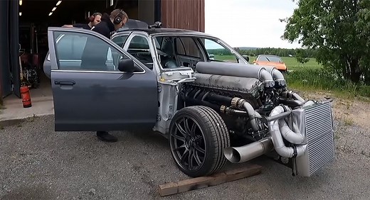 Ford Crown Vic With Gargantuan Twin-Turbo 27-Liter Rolls-Royce V12 Starts Up | Carscoops