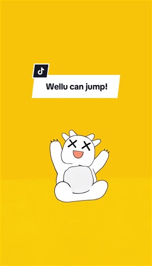 ‏Wellu can jump!💛 #cutemonster #animation #fyp #fy #explore