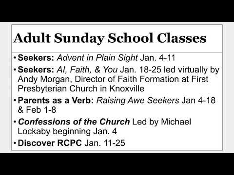 RCPC 11am worship December 28, 2025