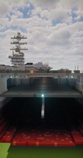 Recreating the USS Nimitz in Minecraft — Giant Aircraft Carrier Build #minecraftshorts