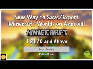 How to Easily Export, Backup, and Save Minecraft Worlds on Android (Updated Guide for 1.21.81+)!