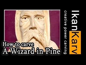 How to carve a Wizard in Pine wood - Carving with kutzall carving burrs, shou sugi ban, wood spirits