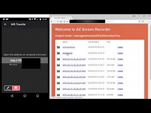 AZ Screen Recorder Wifi Transfer