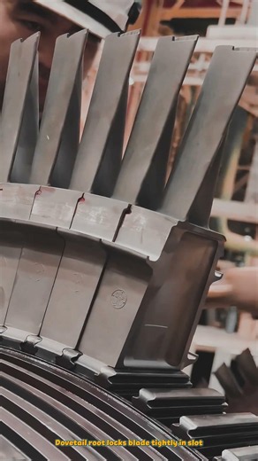 Gas Turbine Blade Installation on Rotor Disc Fir-Tree Slot
