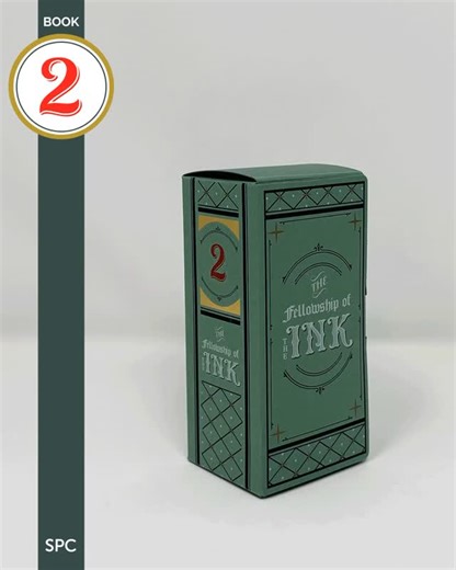 Spectrum Packaging Corporation on Instagram: "The Chronicles of SPC, our latest holiday kit, features 12 enchanting mini books that narrate the epic journey of Spectrum Packaging—from engineering marvels to shipping triumphs. Each title cleverly nods to a beloved novel, offering a sneak peek into our world of packaging! • Crafted with Mohawk and Fedrigoni papers in rich evergreen, mint, silver leaf, and wafer colors, this kit exudes a vintage charm that’s perfect for the holidays. • We’ve employ