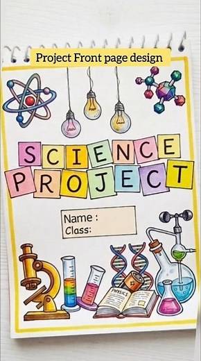 Easy front page design for project,assignment|science project front page design|#frontpagedesign#diy